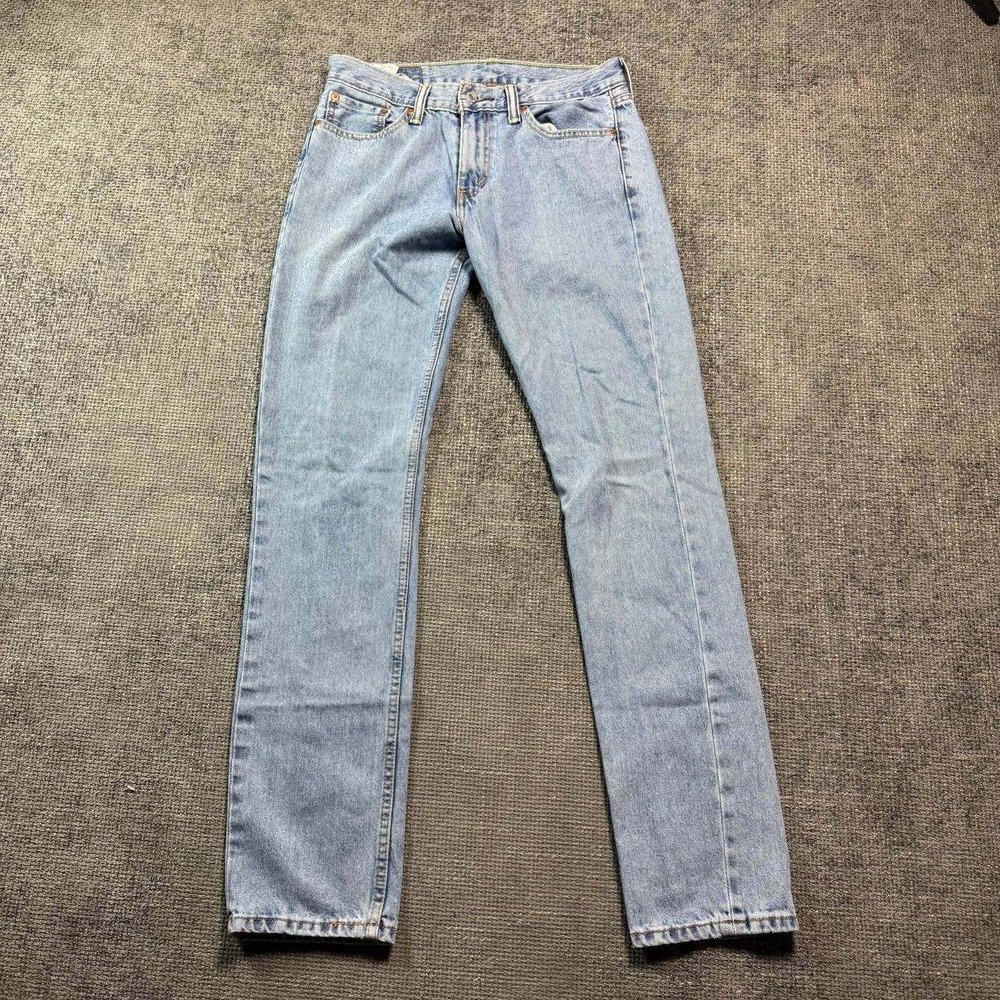 Levi's 511 Slim Fit Jeans Mens 32x34 Light Wash Blue Denim Low Rise 1165